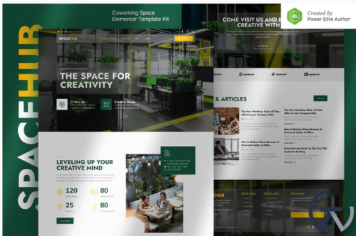 Spacehub %E2%80%93 Coworking Creative Space Elementor Template Kit