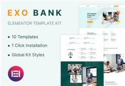 Exobank - Financial Elementor Template Kit