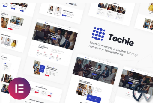 Techie Tech Company Digital Startup Elementor Template Kit