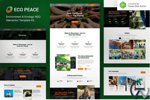EcoPeace %E2%80%93 Environment Ecology NGO Elementor Template Kit