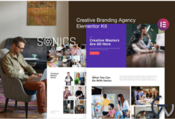 Sonics - Creative Branding Agency Elementor Template Kit