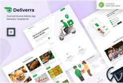 Deliverra – Food & Grocery Delivery App Elementor Template Kit