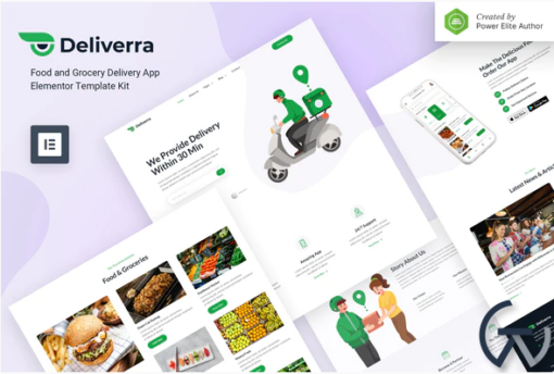 Deliverra %E2%80%93 Food Grocery Delivery App Elementor Template Kit