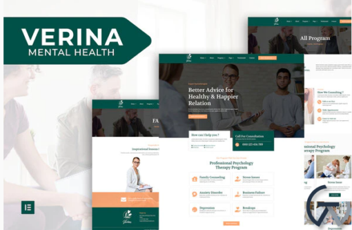 Verina Mental Health Elementor Template Kit