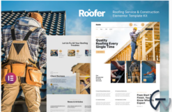 Roofer – Roofing Service & Construction Elementor Template Kit