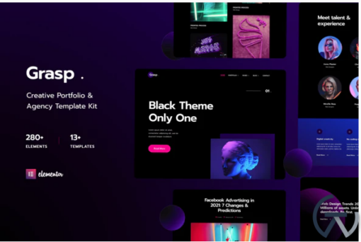 Grasp Creative Portfolio Agency Elementor Template Kit