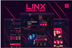 Linx - Esport & Gaming Elementor Template Kit