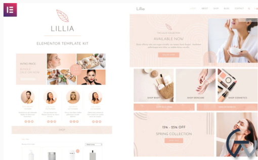 Lillia Beauty Skincare Elementor Template Kit