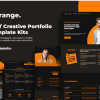 Orange CVCreative Portfolio Elementor Template Kits