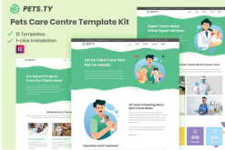 Pets.Ty - Pets Care Clinic Elementor Template Kit