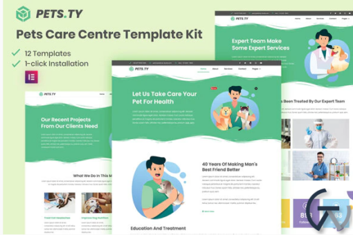 Pets.Ty Pets Care Clinic Elementor Template Kit