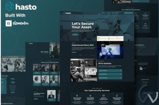 Hasto Cyber Tech Security Service Elementor Template Kit