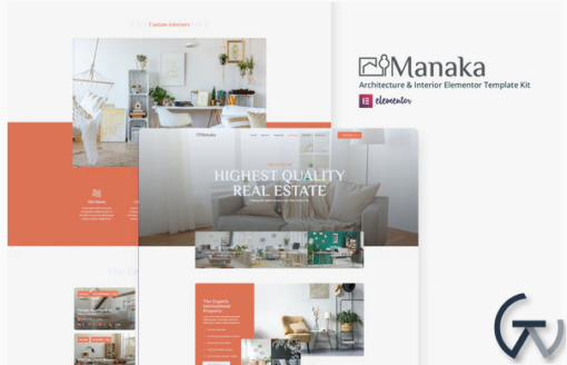 Manaka Architecture Interior Elementor Template Kit