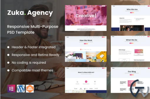 Zuka Agency Creative Portfolio Agency Template Kit