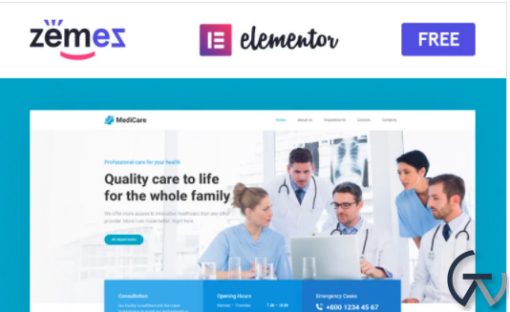 MediCare FREE medical doctor WordPress Theme
