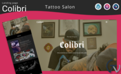 Colibri - Tattoo Salon Landing page WordPress Elementor Theme