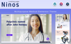 Ninos - Multipurpose Medical Landing page Elementor WordPress Theme