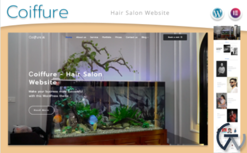 %D0%A1oiffure Hair Salon Website WordPress Theme
