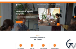 Hera - Digital Agency One page WordPress Theme