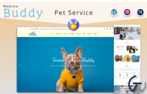 Buddy Pet Service Elementor WordPress theme