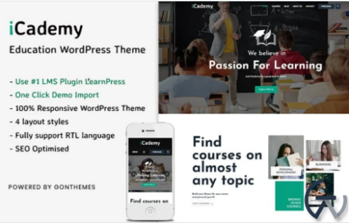 iCademy Education WordPress Theme.