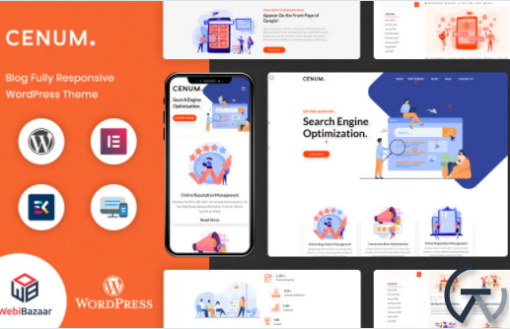 Cenum SEO Digital Marketing Elementor WordPress theme