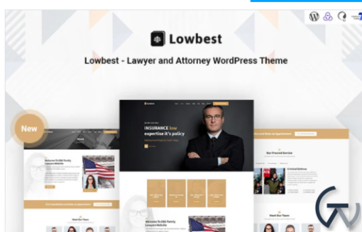 Lowbest Lawyer and Attorney Responsive WordPress Theme