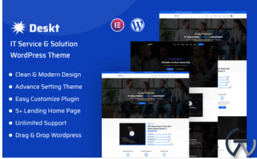 Deskt IT Service and IT Solutions Responsive WordPress Theme