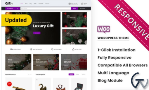 Gifty The Gift Store Responsive WooCommerce Theme