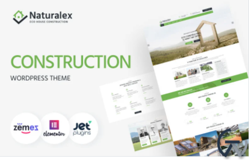 Naturalex Construction Multipurpose Classic WordPress Elementor Theme