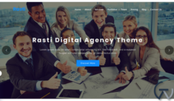 Rasti - Digital Agency One page WordPress Theme