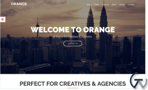 Orange One Page Bootstrap WordPress Theme