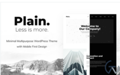 Plain - Minimal Multipurpose WordPress Theme