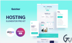 Quicker - Hosting Provider Company Website Template - Elementor Kit