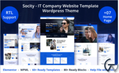 Socity - IT Company Website Template WordPress Theme