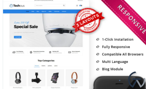 Techous Multistore Responsive WooCommerce Theme