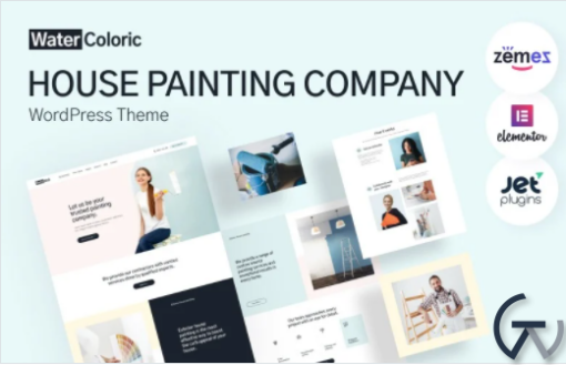 WaterColoric House Painting Company WordPress Theme