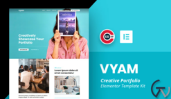 Vyam - Creative Portfolio Template - Elementor Kit