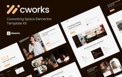 Cworks - Coworking Space Elementor Template Kit