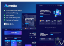 Metta - Cryptocurrency Blockchain & Bitcoin Elementor Template Kit