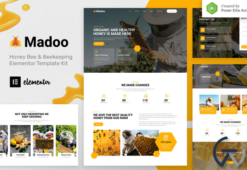 Madoo – Honey Bee & Beekeeping Elementor Template Kit