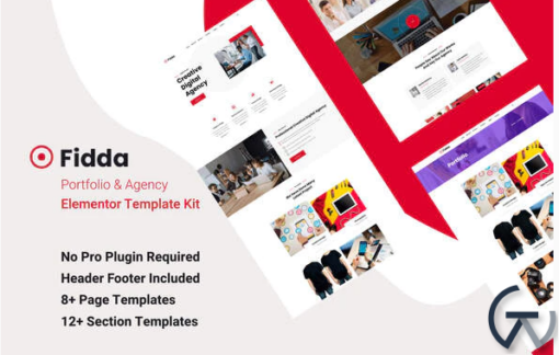 Fidda Portfolio Agency Elementor Template Kit