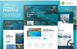 Navine – Yacht Club & Boat Rental Elementor Template Kit