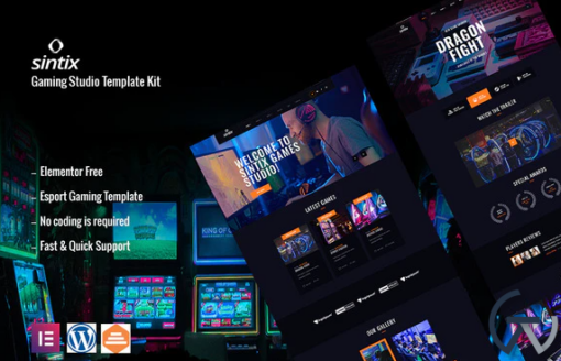 Sintix Gaming Studio Elementor Template Kit