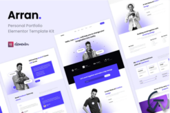 Arran - Personal Portfolio Elementor Template Kit