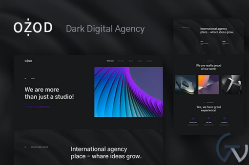 Ozod Dark Digital Agency Elementor Template Kit