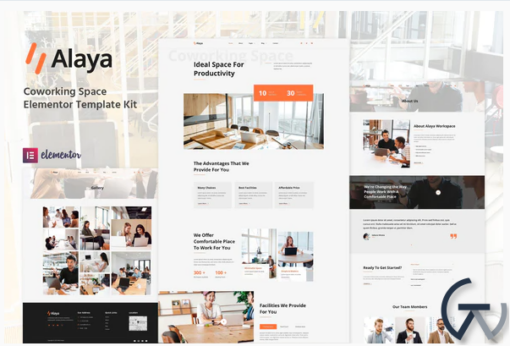 Alaya Coworking Space Elementor Template Kit