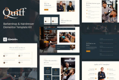 Quiff - Barbershop & Hairdresser Elementor Template Kit