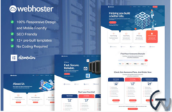 WebHoster - Web Hosting Service Elementor Template Kit
