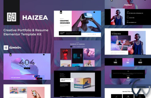 Haizea Creative Portfolio Resume Elementor Template Kit